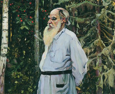 Leo Tolstoy 1828-1910 by Mikhail Vasilievich Nesterov
